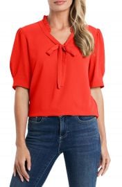 CeCe Ruffle Tie Neck Top   Nordstrom at Nordstrom