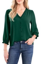 CeCe Ruffle V-Neck Blouse at Nordstrom