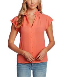 CeCe Smocked Neck Ruffle Sleeve Top   Reviews - Tops - Women - Macy s at Macys