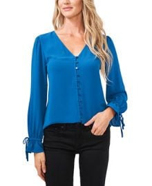 CeCe Tie-Cuff Blouse  Reviews - Tops - Women - Macys at Macys