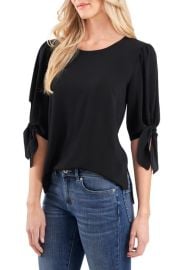 CeCe Tie Sleeve High-Low Blouse at Nordstrom