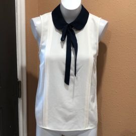 CeCe Tops Cece Sleeveless Collared Bowtie Blouse Poshmark at Poshmark