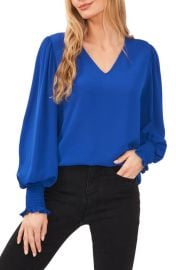 CeCe V-Neck Long Sleeve Blouse at Nordstrom