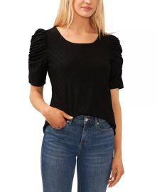 CeCe Womens Short Sleeve Eyelet-Embroidered Knit Top Reviews - Tops - Women - Macys at Macys