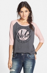 Cea and Jae Hearts Run Free Baseball Tee at Nordstrom