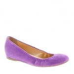 Cece suede flats in fresh plum purple worn on New Girl at J. Crew