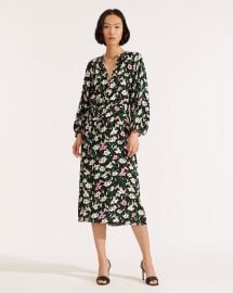 Cecilia Floral Print Midi Dress by Veronica Beard at Veronica Beard