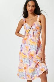 Cecilia Pettersson Tie-Front Midi Dress at Anthropologie