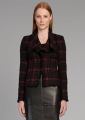 Cecille plaid tweed jacket at Lafayette 148