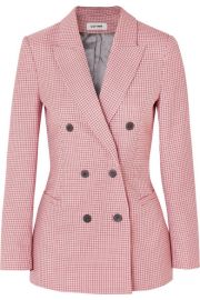 Cefinn - Double-breasted houndstooth wool-blend blazer at Net A Porter