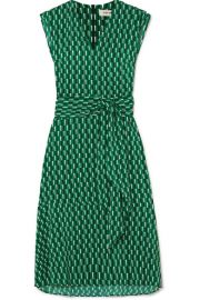 Cefinn - Matilda belted printed crepe midi dress at Net A Porter