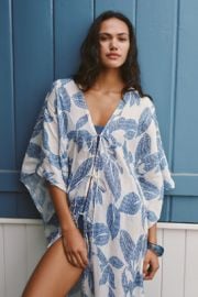 Celandine Botanical Sheer Kaftan2 at Anthropologie