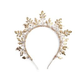 Celestial Headband Crown Golf Leaf Crystal Headpiece Sirens Netflix Sun Swarovski Wedding Tiara Royal Headdress Boho Bridal Wreath - at Etsy