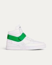 Celine CT 03 Calfskin Optic White Green High Top Sneakers at Celine