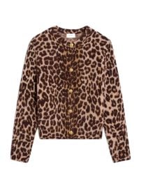 Celine Cardigan in leopard cashmere at Senser