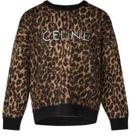 Celine Celine Boxy Sweater With Studs In Mohair at 24S