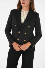 Celine Center Vent Double Breasted Blazer at Glamood