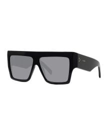 Celine Chunky Rectangle Acetate Sunglasses at Neiman Marcus