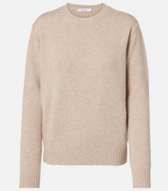 Celine Crew Neck Sweater in Seamless Cashmere in Sand at Mytheresa