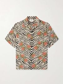 Celine Homme Camp Collar Printed Silk Crepe de Chine Shirt at Mr Porter
