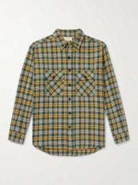 Celine Homme Checked Wool Blend Flannel Shirt at Mr Porter