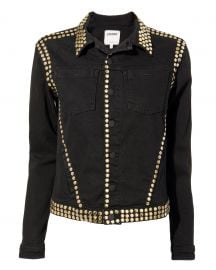 Celine Studded Black Denim Jacket at Intermix