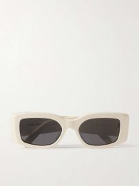 Celine Triomphe Square Sunglasses in Ivory at Net a Porter