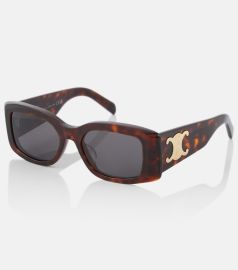 Celine Triomphe rectangular sunglasses at Mytheresa