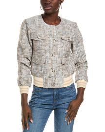 Central Park West Hayden Cargo Tweed Bomber ShopSimon at Shop Simon