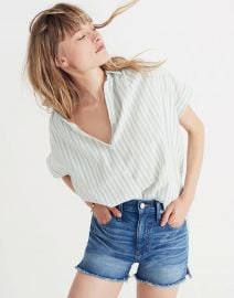 Central Shirt in Mint Stripe by Madewell at Madewell