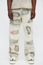 Century Repaired Baggy Jeans - Off White Fashion Nova at Fashion Nova
