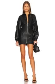 Ceren Ocak Corsette Leather Dress at Revolve