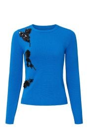 Cerulean Applique Sweater by Prabal Gurung Collective at Rent The Runway