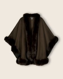 Cervinia Fur Cape Classic Length Sofia Cashmere at Sofia Cashmere