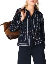 Chain Belt Bandana Print Shirt at Bloomingdales