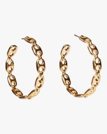 Chain Link Hoop Earrings at Olivela