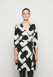 Chain Link Print Wrap Dress by Diane Von Furstenberg at Diane von Furstenberg