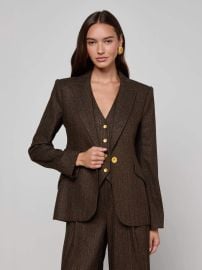 Chamberlain Pinstriped Blazer in BrownBronze Multi L39AGENCE at L'Agence