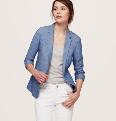 Chambray Blazer at Loft