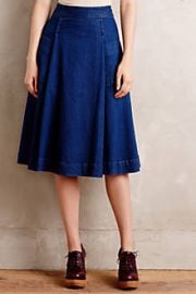 Chambray Circle Skirt at Anthropologie