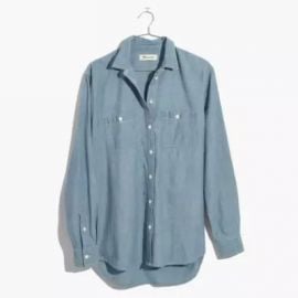 Chambray Oversized Ex-Boyfriend Shirt at Madewell