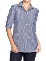 Chambray polka dot shirt at Old Navy