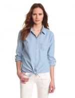 Chambray tie front shirt by CC California at Amazon