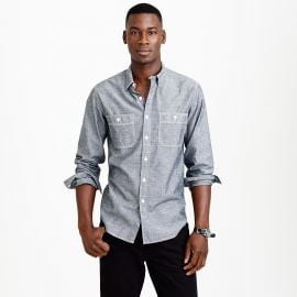 men's chambray shirt outfit