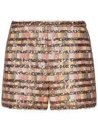 Chameleon Sequin Embellished Shorts Elie Saab at Cettire