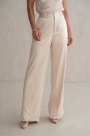 Champagne Ever After Satin Trousers curated on LTK at Jluxlabel