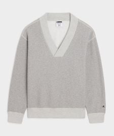 Champion Fleece V-Neck Sweatshirt in Light Grey Mix - Todd Snyder at Todd Snyder