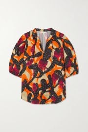 Chance Printed Poplin Blouse by Dries van Noten at Net A Porter