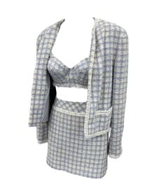 Chanel Baby Blue Tweed 3-Piece Set Treasures of NYC at Treasures of New York City