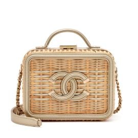 Chanel Beige Wicker And Calfskin Small Vanity Case Gold Hardware 2019 Available For Immediate Sale At Sothebys at Sothebys